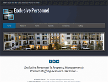 Tablet Screenshot of exclusivepersonnel.net